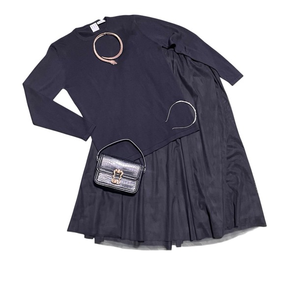 TSE Women's Black Silk Knit Crewneck Pullover Sweater Size L Old Money Classic - Picture 4 of 7